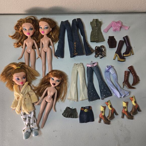 Bratz Meygan Doll Bundle - 4 Dolls Clothes Shoes Sleepover Strut It Xpress It - Picture 2 of 10